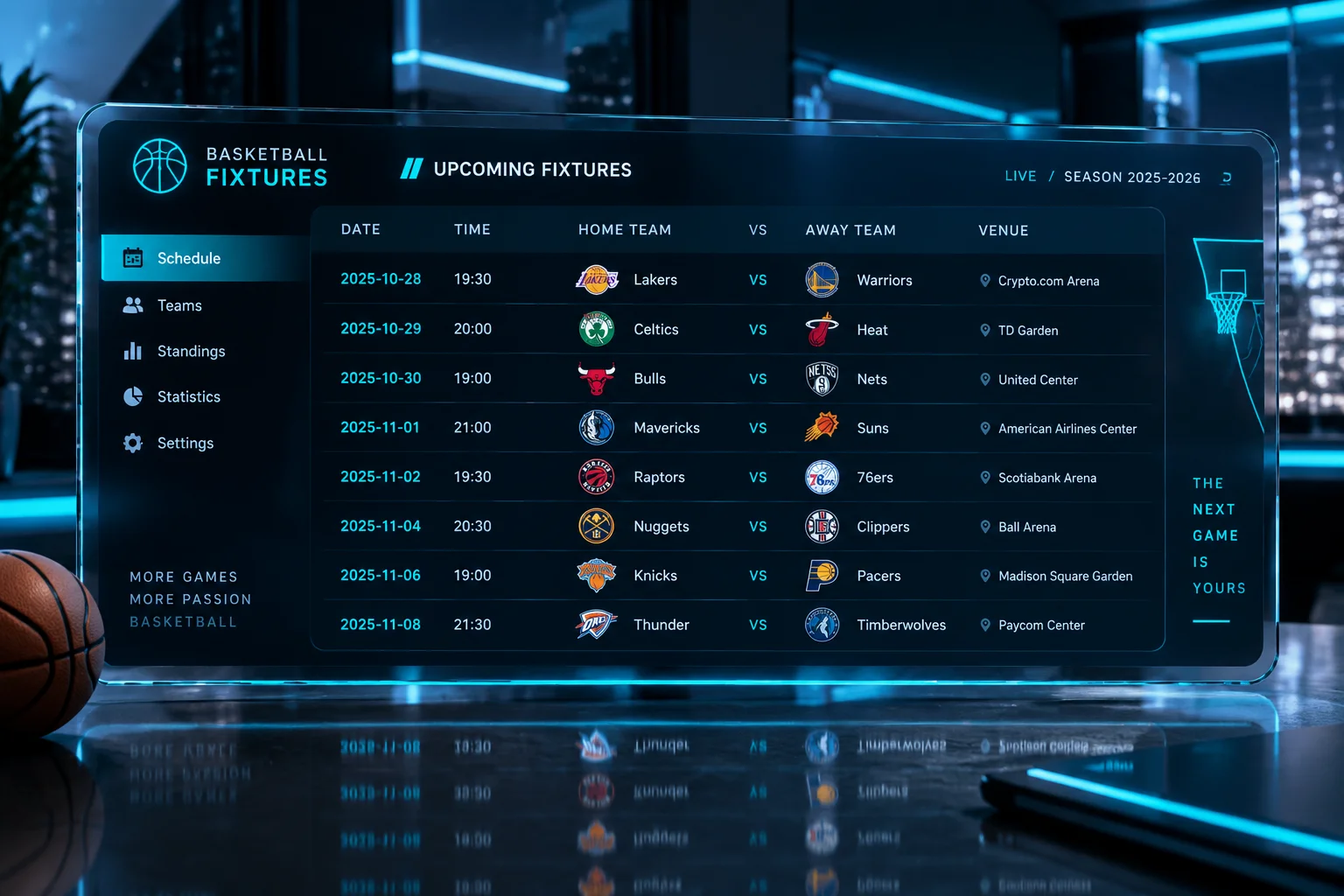 Calendrier de la saison 2026-27